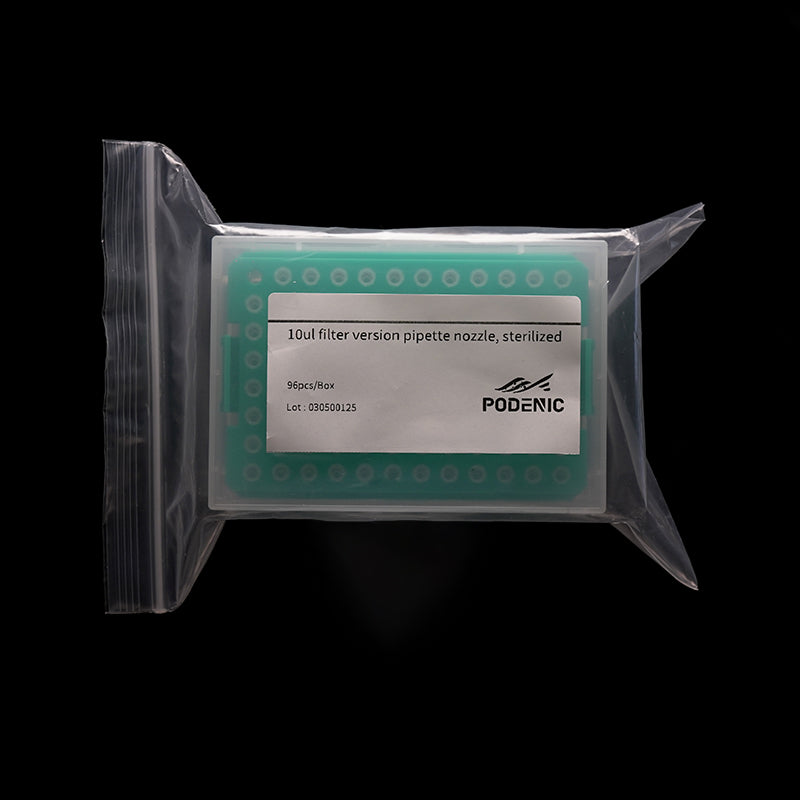 PODENIC 96pcs Disposable Sterile Pipette Tips, 10ul - for Laboratory Scientific