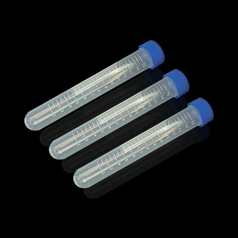 100pcs 15ml Disposable Plastic Round Bottom Centrifuge Tubes - Perfect for Lab & Research Samples
