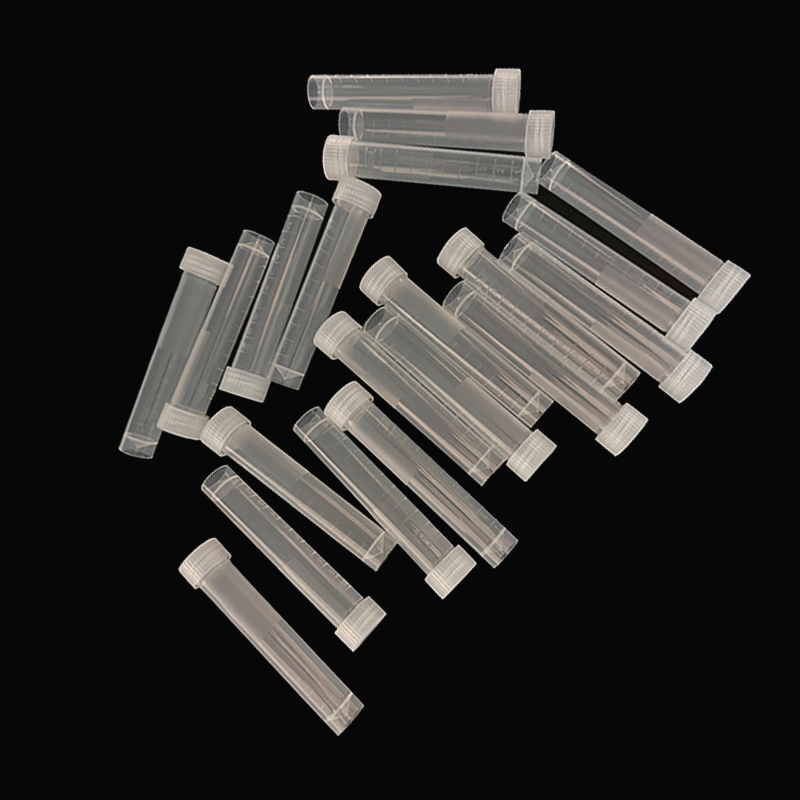 100 pcs 10ml Lab Plastic Freezer Test Tubes, Sealed Screw Caps, Suitable For Laboratory
