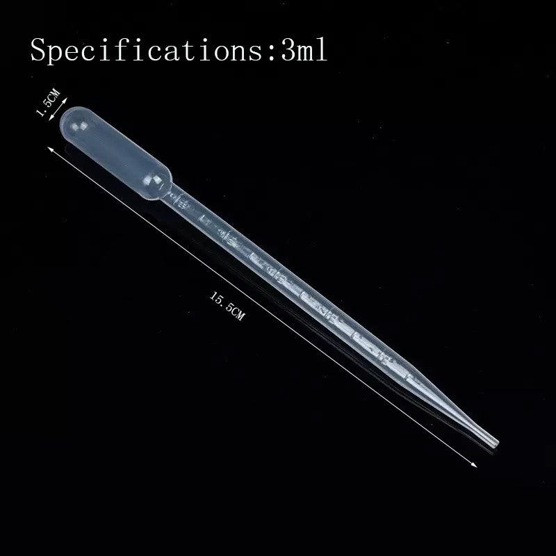 PODENIC 3ml Disposable Plastic Transfer Pipettes, Calibrated Dropper Suitable for Laboratory Scientific