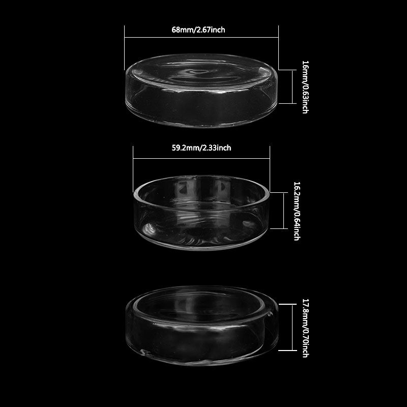 PODENIC 60mm Thickened High-borosilicate Glass Culture Dishes with Lids, Acid/Alkali Resistant, Reusable for Biological Laboratory Cell Tissue or Microorganism Cultivation