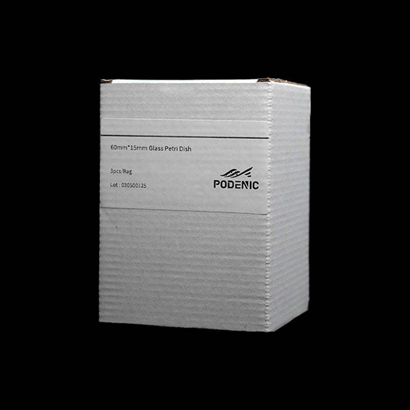 PODENIC 60mm Thickened High-borosilicate Glass Culture Dishes with Lids, Acid/Alkali Resistant, Reusable for Biological Laboratory Cell Tissue or Microorganism Cultivation