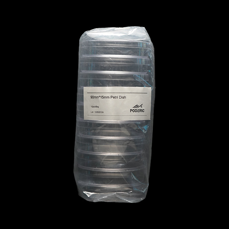 PODENIC 10 packs, 90mm*15mm sterile plastic petri dish for Laboratory Scientific
