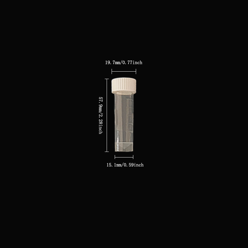 PODENIC 5ml Lab Plastic Freezer Test Tubes, Sealed Screw Caps，Suitable for Laboratory Scientific